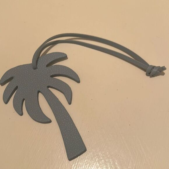 Sexy Little Vintage Handmade palm tree Leather Bag Charm Cute Nature Keychain - Picture 3 of 6